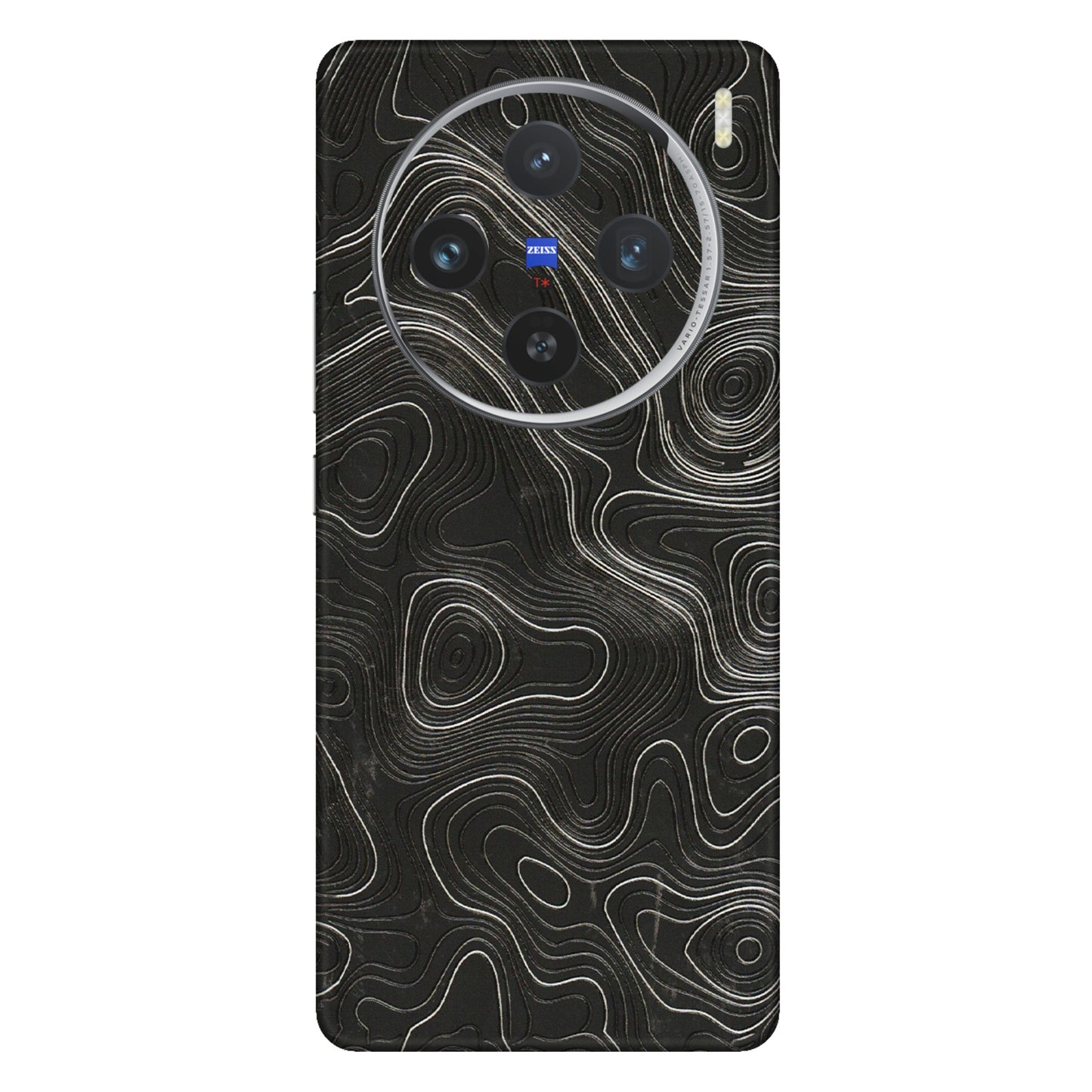 VIVO Z/V/X/T/U/S Series Phone Skins (All Models) - Abstract White Line Map - 3D Embossed Finish (L-269) Vivo X100 (5G)