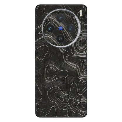 VIVO Z/V/X/T/U/S Series Phone Skins (All Models) - Abstract White Line Map - 3D Embossed Finish (L-269) Vivo X100 (5G)