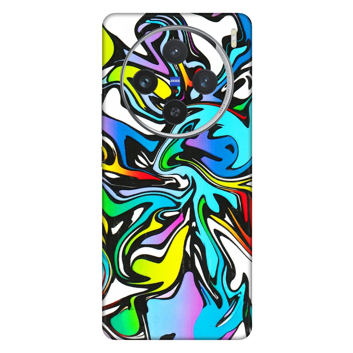 VIVO Z/V/X/T/U/S Series Phone Skins (All Models) - Abstract Colour Paints - 3D Embossed Finish (L-271) Vivo X100 (5G)