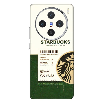 VIVO Z/V/X/T/U/S Series Phone Skins (All Models) - Starbucks Barcode - 3D Embossed Finish (L-308) Vivo X100 (5G)
