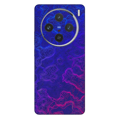 VIVO Z/V/X/T/U/S Series Phone Skins (All Models) - Purple Ripples Swirl - 3D Embossed Finish (L-314) Vivo X100 (5G)