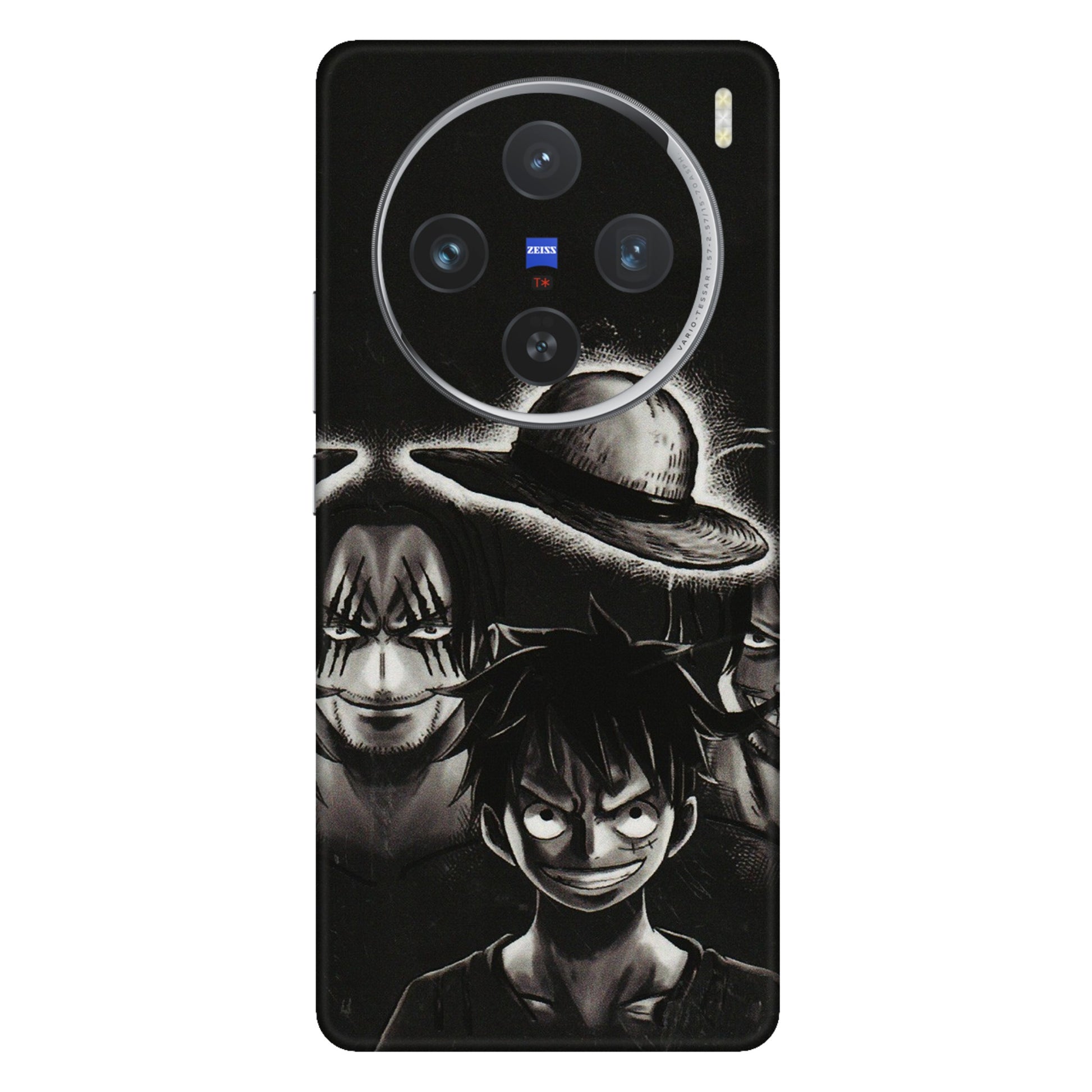 VIVO Z/V/X/T/U/S Series Phone Skins (All Models) - Black Luffy Hat - 3D Embossed Finish (L-57) Vivo X100 (5G)