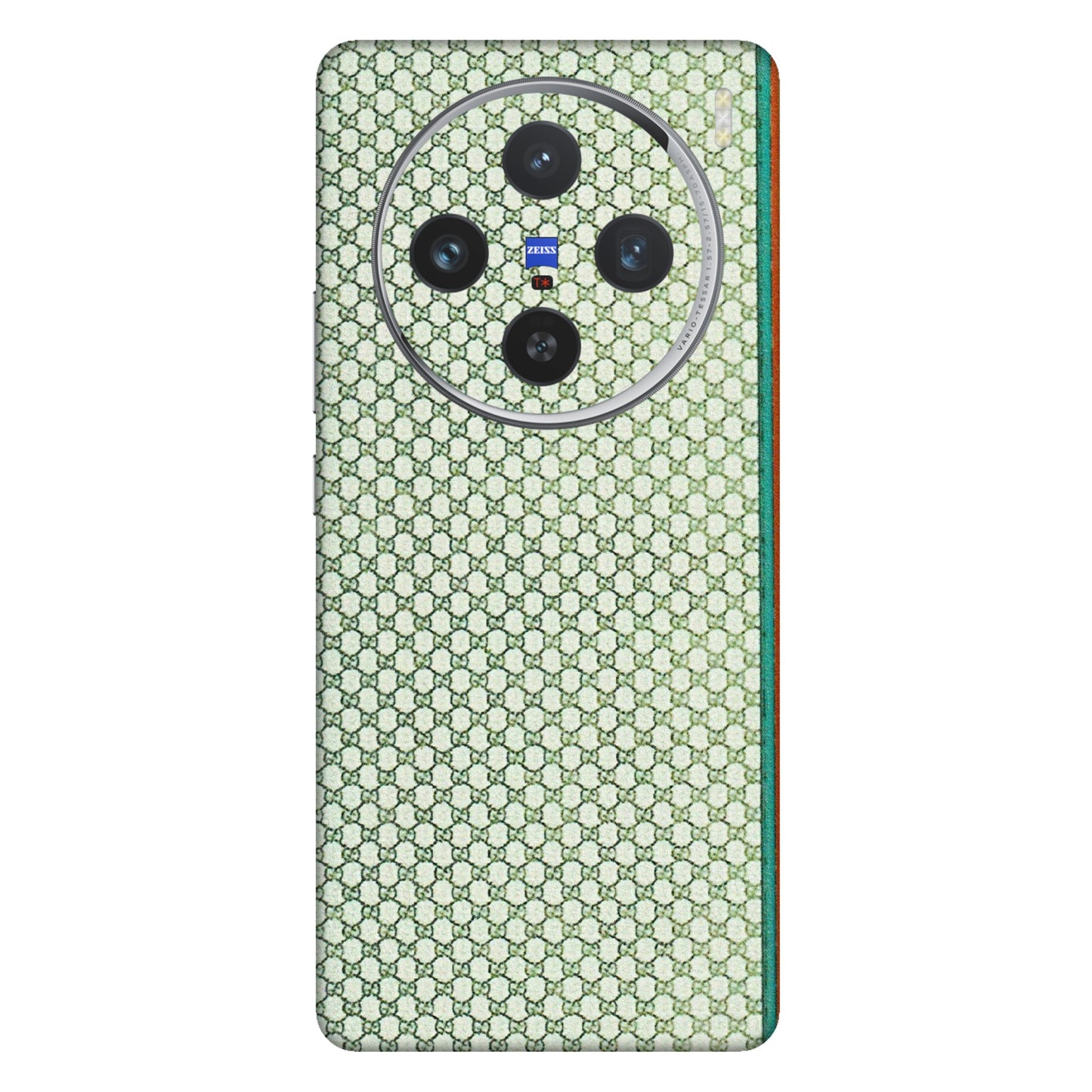 VIVO Z/V/X/T/U/S Series Phone Skins (All Models) - Gucci Fabric Pattern - 3D Embossed Finish (L-73) Vivo X100 (5G)