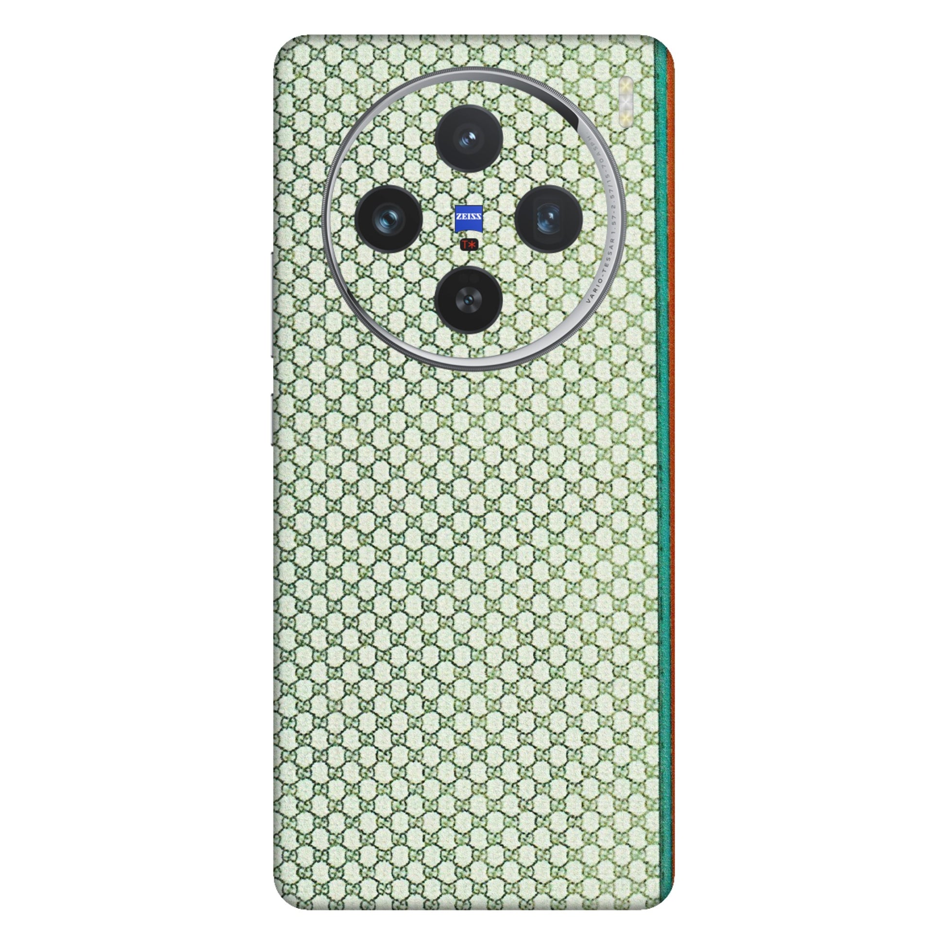 VIVO Z/V/X/T/U/S Series Phone Skins (All Models) - Gucci Fabric Pattern - 3D Embossed Finish (L-73) Vivo X100 (5G)
