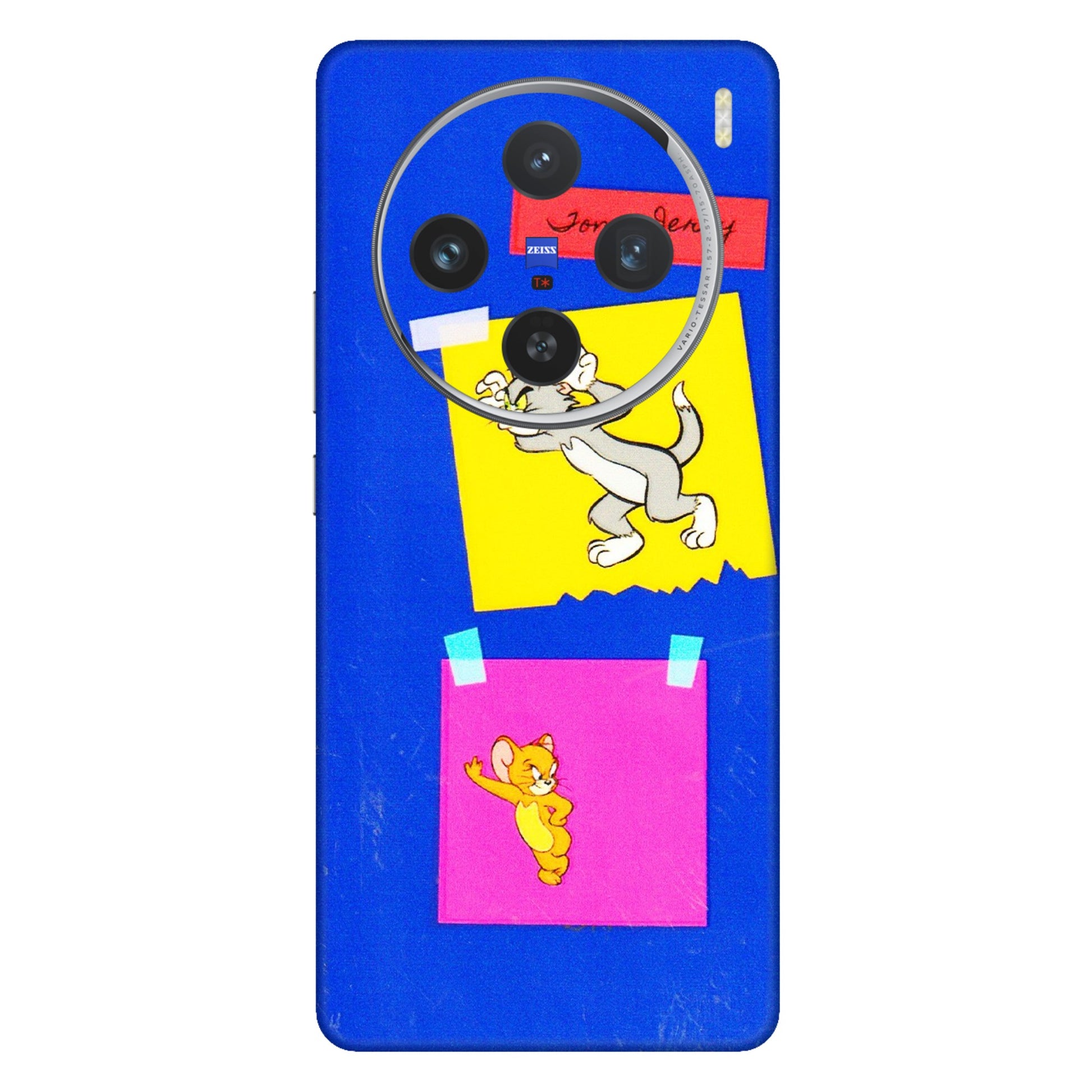 VIVO Z/V/X/T/U/S Series Phone Skins (All Models) - Tom N Jerry Sticky Notes - 3D Embossed Finish (L-88) Vivo X100 (5G)