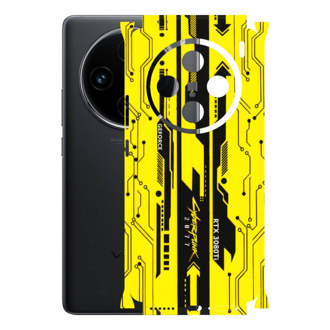 VIVO Z/V/X/T/U/S Series Phone Skins (All Models) - Yellow Cyberpunk - 3D Embossed Finish (L-93) Vivo X100 (5G)