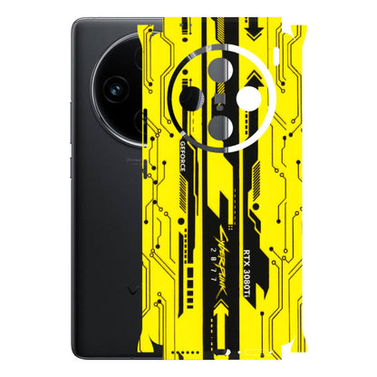 VIVO Z/V/X/T/U/S Series Phone Skins (All Models) - Yellow Cyberpunk - 3D Embossed Finish (L-93) Vivo X100 (5G)