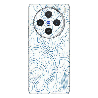 VIVO Z/V/X/T/U/S Series Phone Skins (All Models) - Blue And White Swirls - Matte Finish (M-139) Vivo X100 (5G)