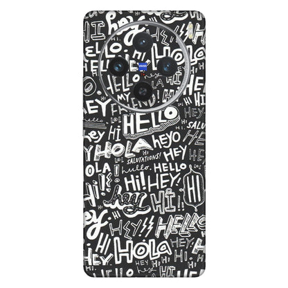 VIVO Z/V/X/T/U/S Series Phone Skins (All Models) - Hi Hello Doodles - Matte Finish (M-25) Vivo X100 (5G)