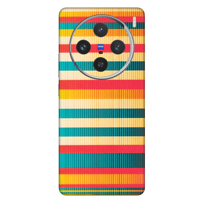 VIVO Z/V/X/T/U/S Series Phone Skins (All Models) - Colourful Stripes Soothing Effect - Matte Finish (M-86) Vivo X100 (5G)
