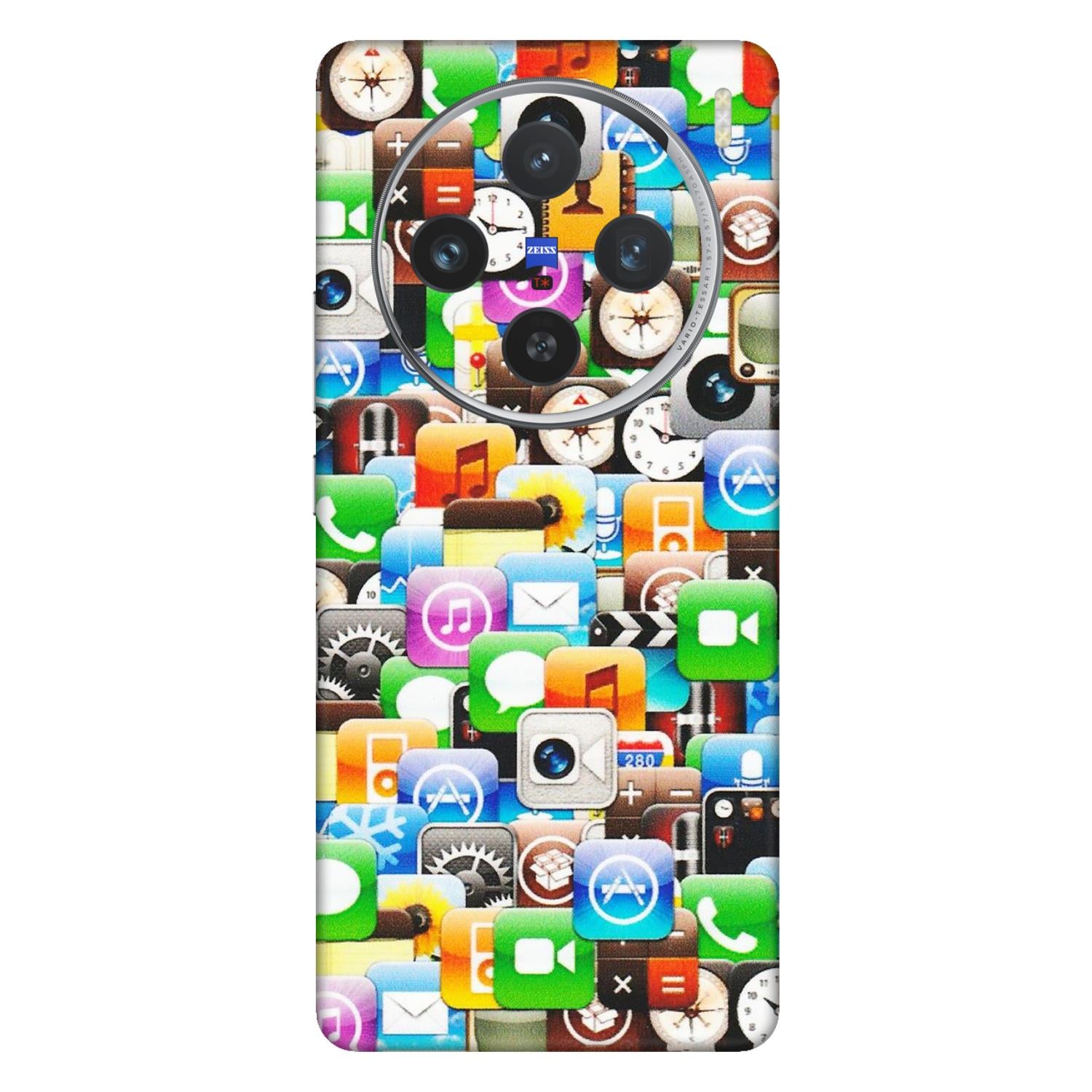 VIVO Z/V/X/T/U/S Series Phone Skins (All Models) - All Apple Icons - Matte Finish (M-93) Vivo X100 (5G)