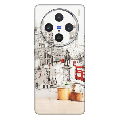 VIVO Z/V/X/T/U/S Series Phone Skins (All Models) - London Street - Transparent Finish (T-02) Vivo X100 (5G)