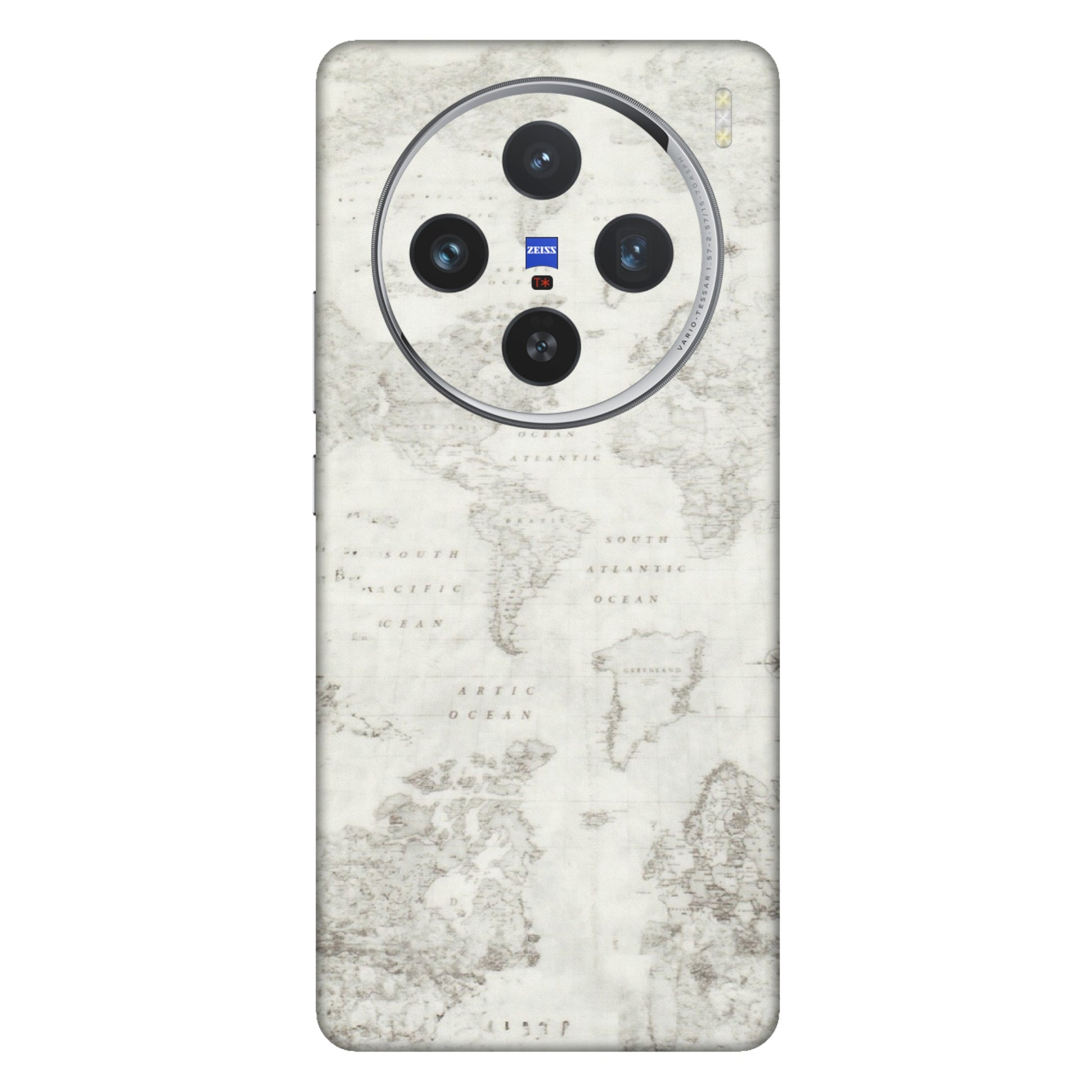 VIVO Z/V/X/T/U/S Series Phone Skins (All Models) - World Travel Map - Transparent Finish (T-04) Vivo X100 (5G)