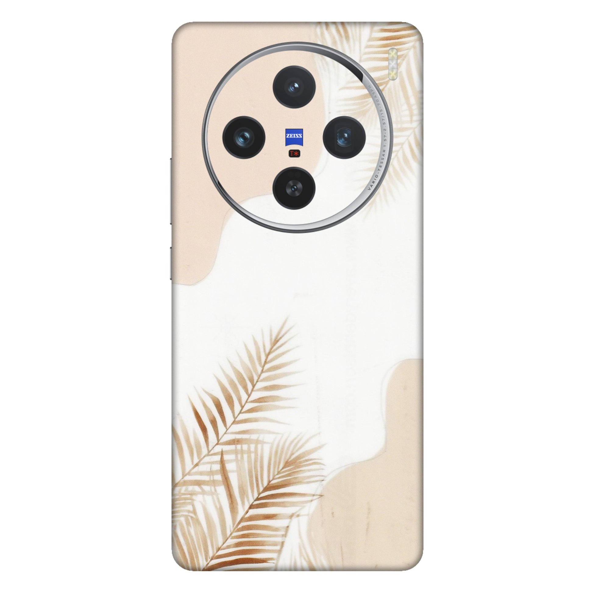 VIVO Z/V/X/T/U/S Series Phone Skins (All Models) - Gold Petals Abstract - Transparent Finish (T-08) Vivo X100 (5G)