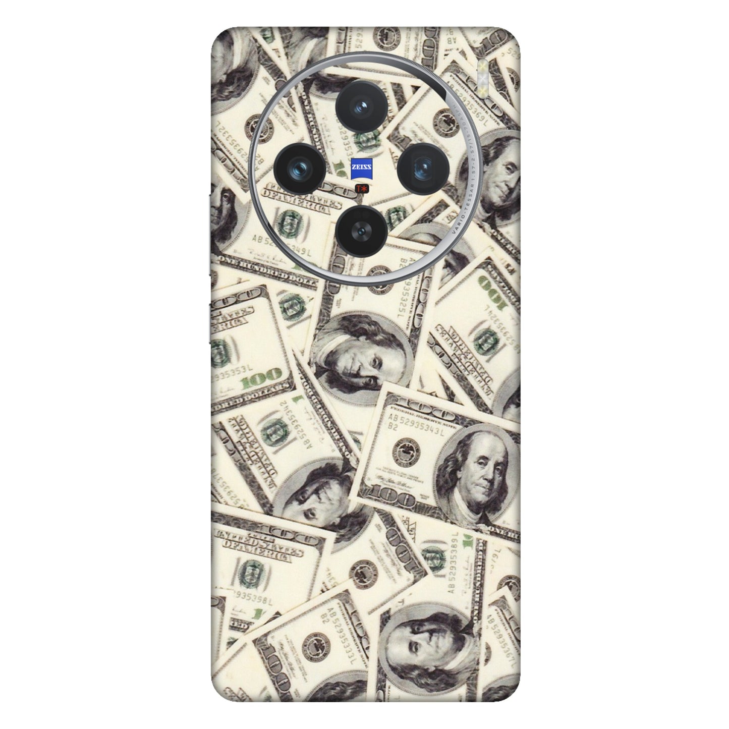 VIVO Z/V/X/T/U/S Series Phone Skins (All Models) - Dollar Lover - Transparent Finish (T-17) Vivo X100 (5G)