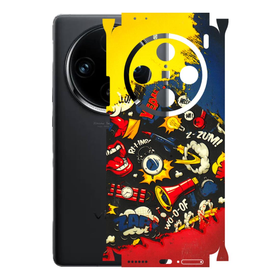 VIVO Z/V/X/T/U/S Series Phone Skins (All Models) - Pacific Doodle Art - 3D Embossed Finish (L-120) Vivo X100 Pro