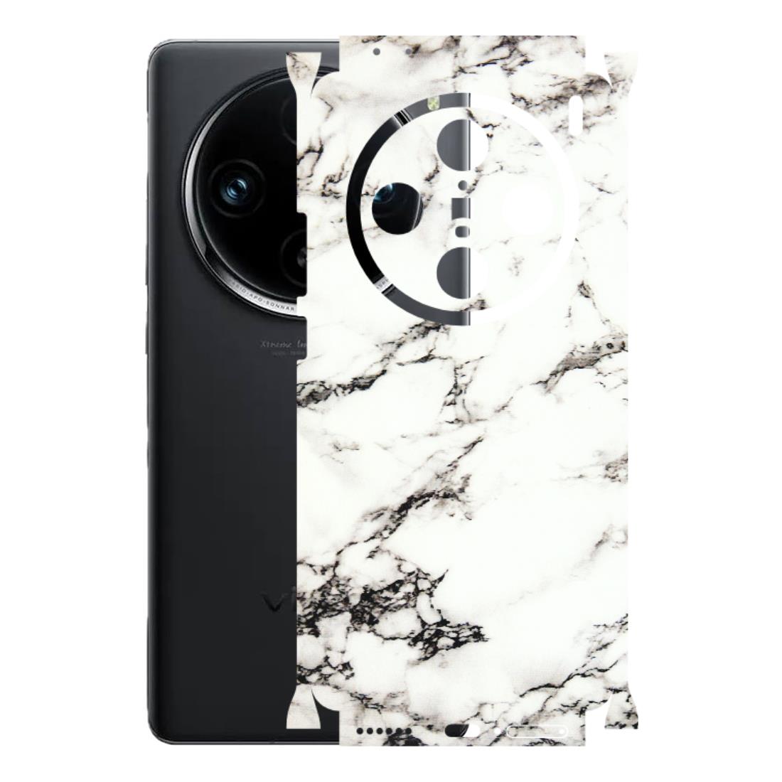 VIVO Z/V/X/T/U/S Series Phone Skins (All Models) - Black and White Marble Texture - 3D Embossed Finish (L-124) Vivo X100 Pro