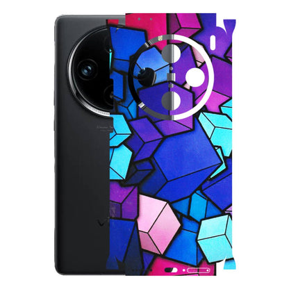 VIVO Z/V/X/T/U/S Series Phone Skins (All Models) - Cube Doodle - 3D Embossed Finish (L-141) Vivo X100 Pro