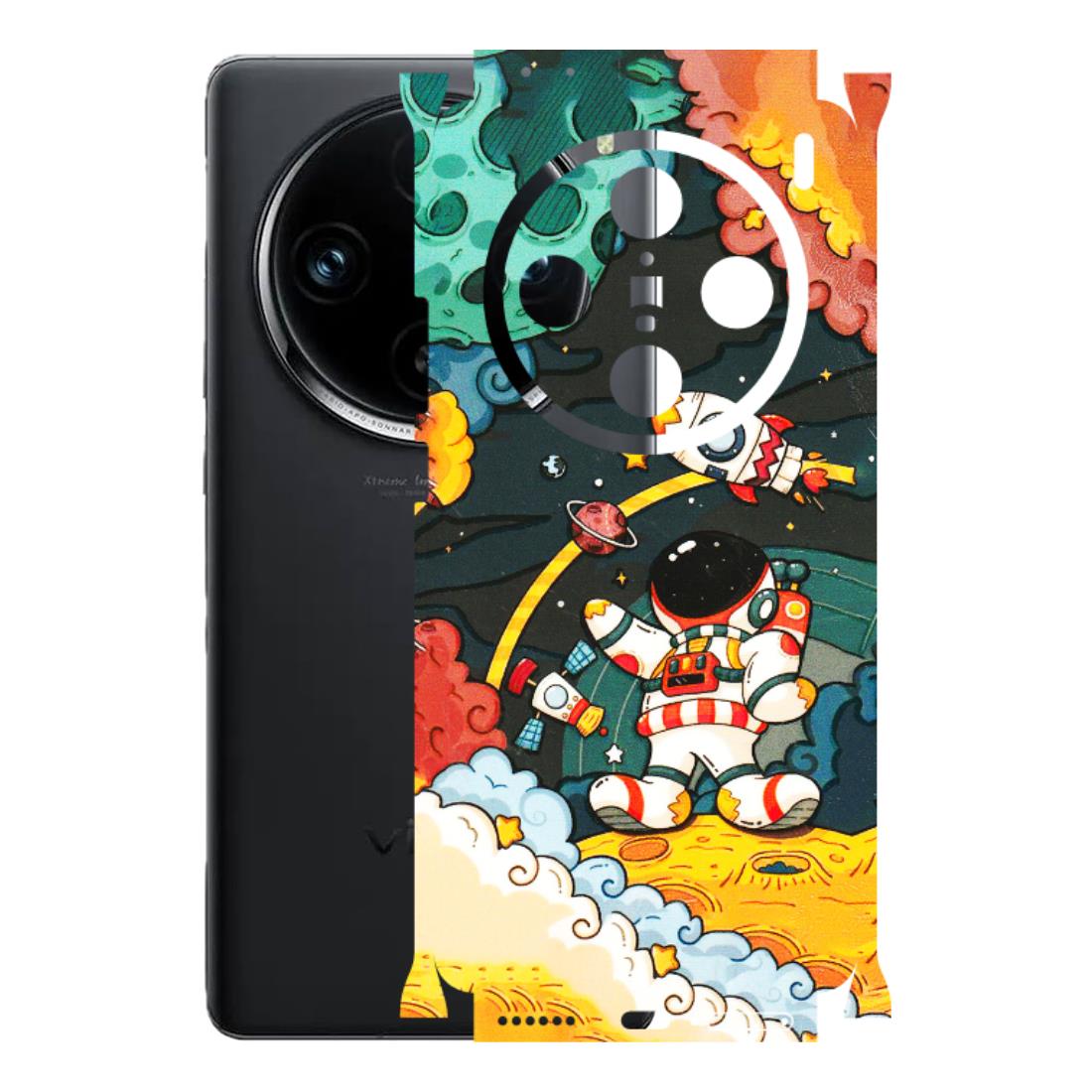 VIVO Z/V/X/T/U/S Series Phone Skins (All Models) - Astronauts & Spaceship - 3D Embossed Finish (L-145) Vivo X100 Pro