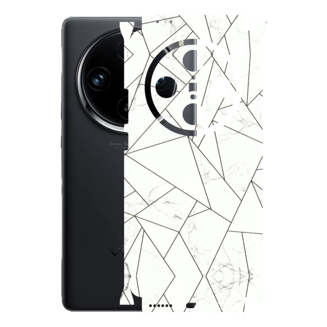 VIVO Z/V/X/T/U/S Series Phone Skins (All Models) - Luxury White Marble Effect - 3D Embossed Finish (L-168) Vivo X100 Pro