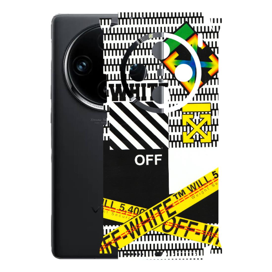 VIVO Z/V/X/T/U/S Series Phone Skins (All Models) - White Off Abstract - 3D Embossed Finish (L-172) Vivo X100 Pro
