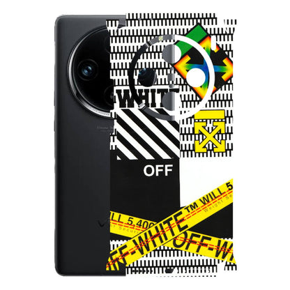VIVO Z/V/X/T/U/S Series Phone Skins (All Models) - White Off Abstract - 3D Embossed Finish (L-172) Vivo X100 Pro
