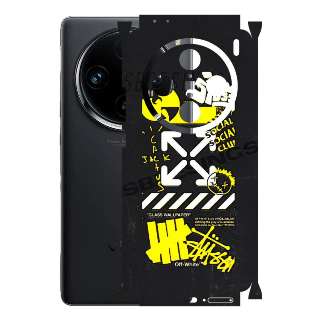 VIVO Z/V/X/T/U/S Series Phone Skins (All Models) - Anti Social Graffiti - 3D Embossed Finish (L-198) Vivo X100 Pro