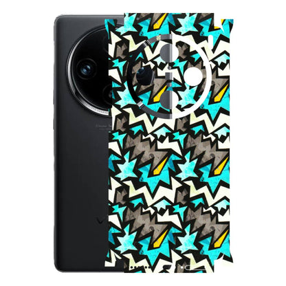 VIVO Z/V/X/T/U/S Series Phone Skins (All Models) - Funky Zig Zag - 3D Embossed Finish (L-223) Vivo X100 Pro