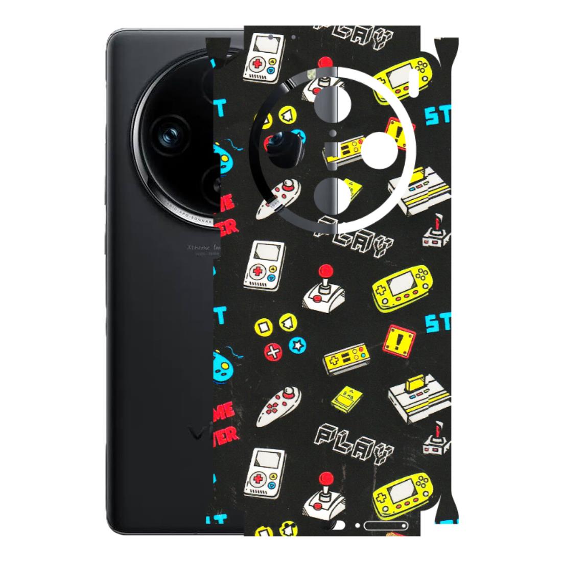 VIVO Z/V/X/T/U/S Series Phone Skins (All Models) - Gaming Doodles - 3D Embossed Finish (L-224) Vivo X100 Pro