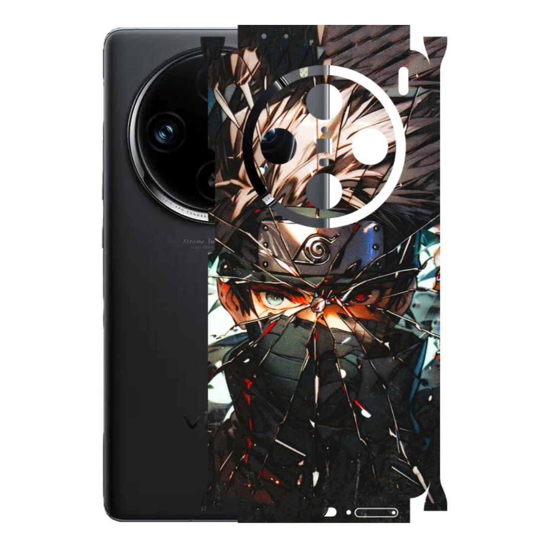 VIVO Z/V/X/T/U/S Series Phone Skins (All Models) - Kakashi Shattered Glass Effect - 3D Embossed Finish (L-237) Vivo X100 Pro