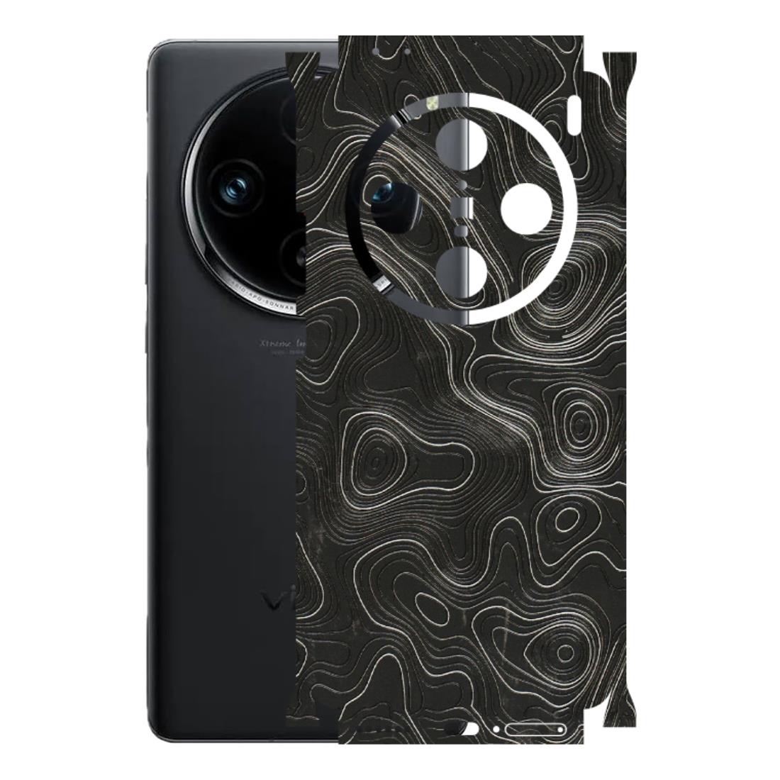 VIVO Z/V/X/T/U/S Series Phone Skins (All Models) - Abstract White Line Map - 3D Embossed Finish (L-269) Vivo X100 Pro