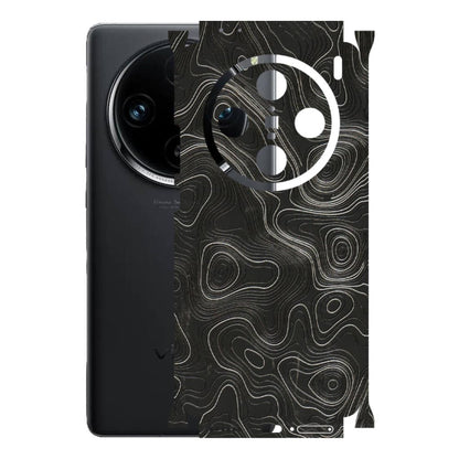 VIVO Z/V/X/T/U/S Series Phone Skins (All Models) - Abstract White Line Map - 3D Embossed Finish (L-269) Vivo X100 Pro