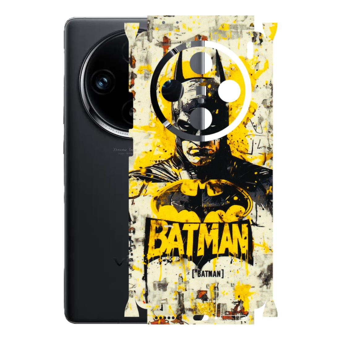 VIVO Z/V/X/T/U/S Series Phone Skins (All Models) - Batman Yellow BT - 3D Embossed Finish (L-304) Vivo X100 Pro