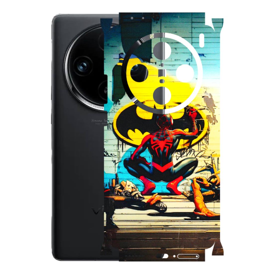 VIVO Z/V/X/T/U/S Series Phone Skins (All Models) - New Spiderman Bat Logo - 3D Embossed Finish (L-309) Vivo X100 Pro