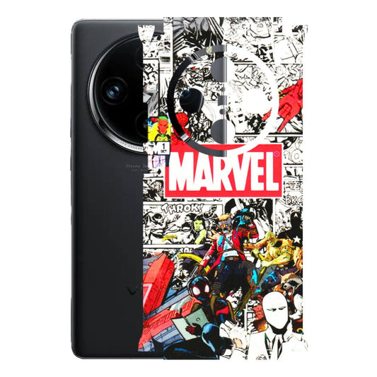 VIVO Z/V/X/T/U/S Series Phone Skins (All Models) - Marvel Colorful Comic - 3D Embossed Finish (L-64) Vivo X100 Pro