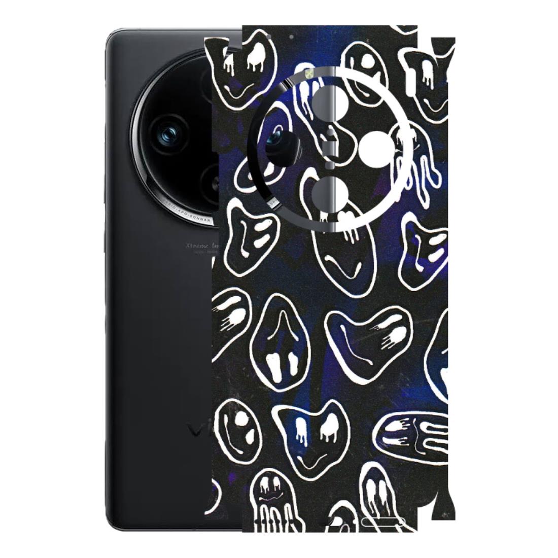 VIVO Z/V/X/T/U/S Series Phone Skins (All Models) - Distorted Smileys - 3D Embossed Finish (L-92) Vivo X100 Pro