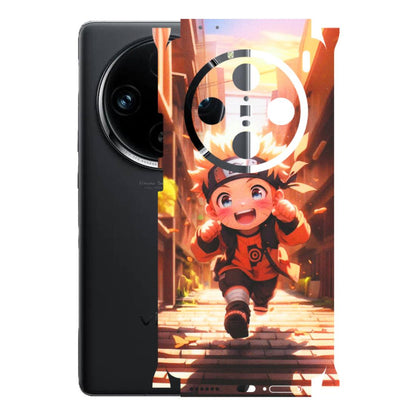 VIVO Z/V/X/T/U/S Series Phone Skins (All Models) - Naruto Cute Toon Running - Matte Finish (M-04) Vivo X100 Pro
