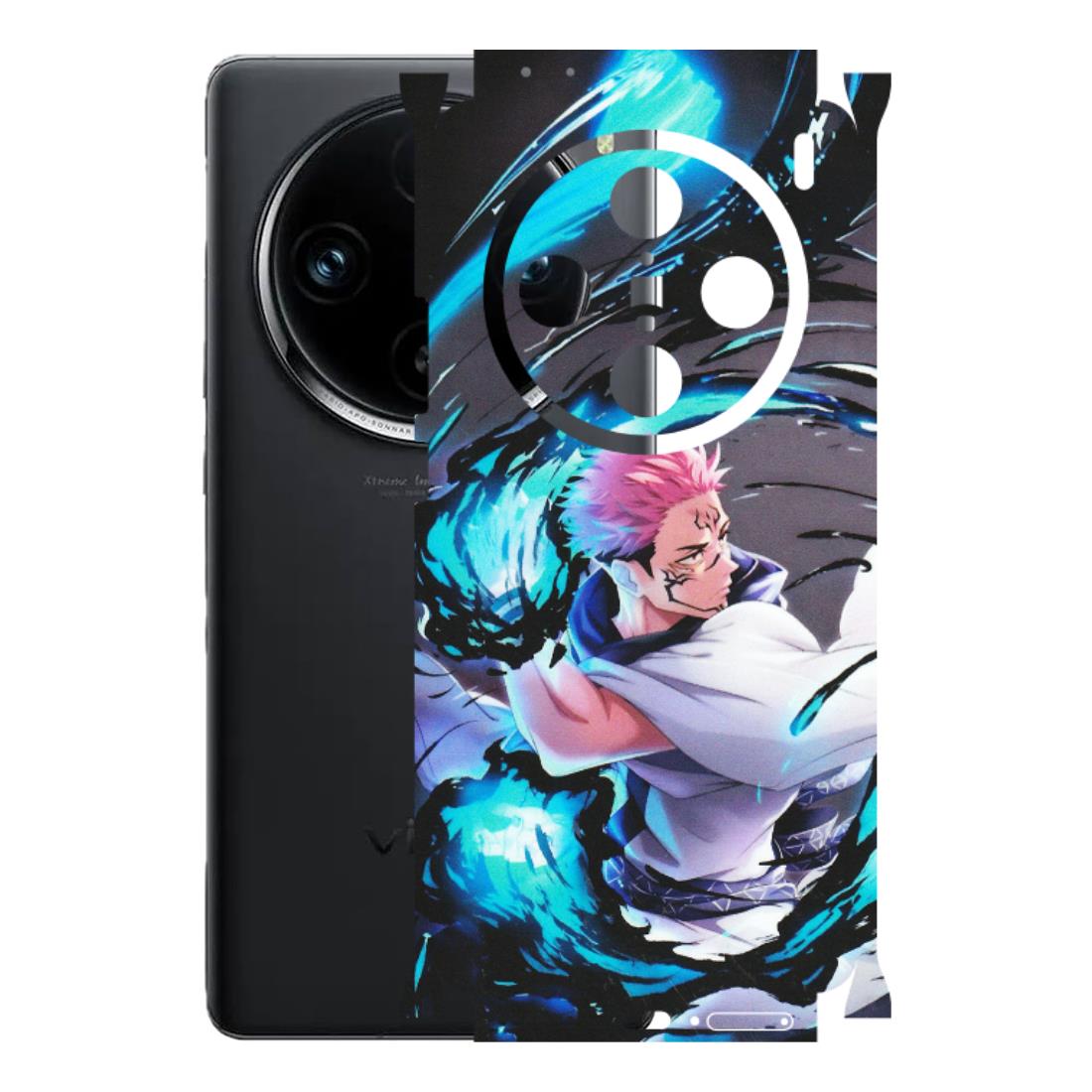 VIVO Z/V/X/T/U/S Series Phone Skins (All Models) - New Jujutsu Kaisen Grey Blue Anime - Matte Finish (M-127) Vivo X100 Pro