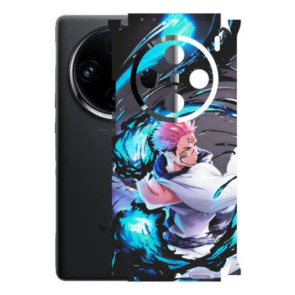 VIVO Z/V/X/T/U/S Series Phone Skins (All Models) - New Jujutsu Kaisen Grey Blue Anime - Matte Finish (M-127) Vivo X100 Pro
