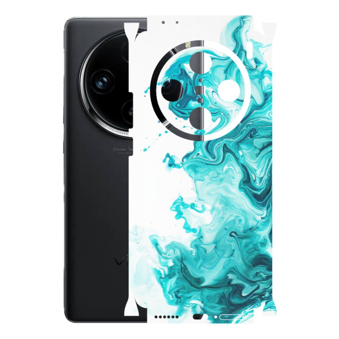 VIVO Z/V/X/T/U/S Series Phone Skins (All Models) - Sky Blue Abstract Colour - Matte Finish (M-146) Vivo X100 Pro