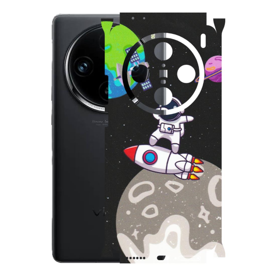 VIVO Z/V/X/T/U/S Series Phone Skins (All Models) - Astronaut Vibing Toon Running - Matte Finish (M-39) Vivo X100 Pro