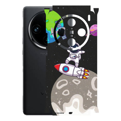 VIVO Z/V/X/T/U/S Series Phone Skins (All Models) - Astronaut Vibing Toon Running - Matte Finish (M-39) Vivo X100 Pro