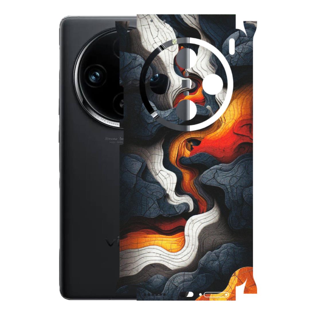 VIVO Z/V/X/T/U/S Series Phone Skins (All Models) - Abstract Volcanic Layers - Matte Finish (M-52) Vivo X100 Pro