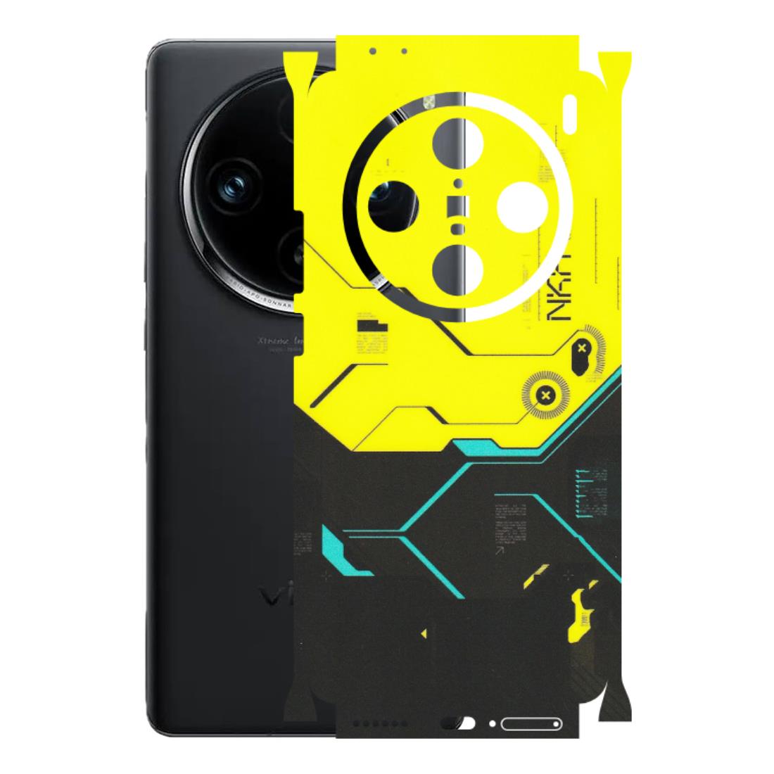 VIVO Z/V/X/T/U/S Series Phone Skins (All Models) - Black Yellow Technica - Matte Finish (M-53) Vivo X100 Pro
