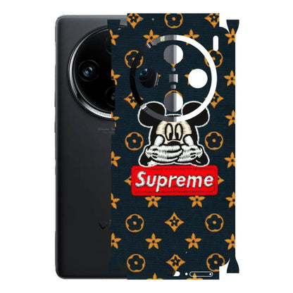 VIVO Z/V/X/T/U/S Series Phone Skins (All Models) - Mickey Supreme - Matte Finish (M-83) Vivo X100 Pro