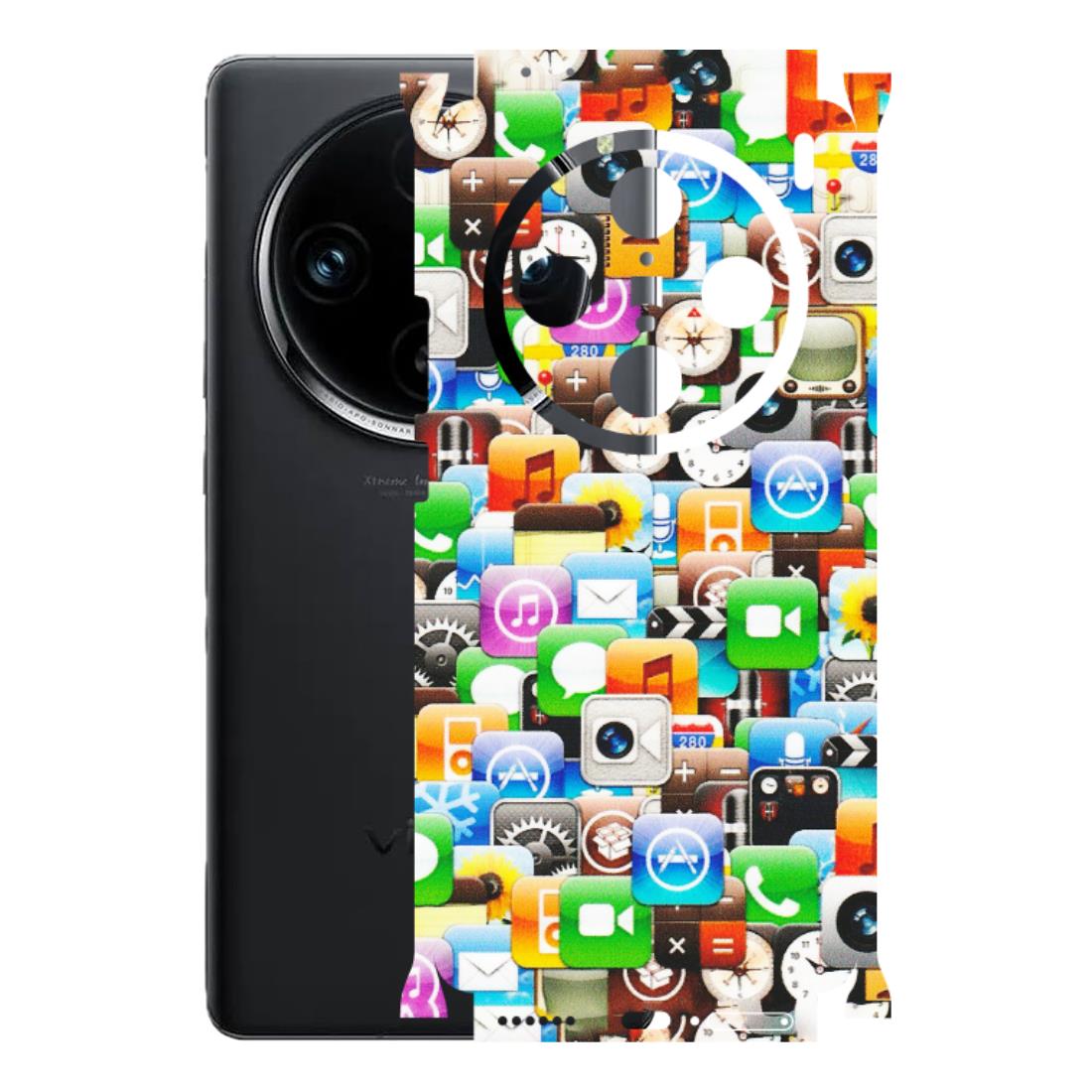 VIVO Z/V/X/T/U/S Series Phone Skins (All Models) - All Apple Icons - Matte Finish (M-93) Vivo X100 Pro