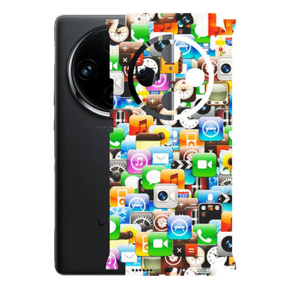 VIVO Z/V/X/T/U/S Series Phone Skins (All Models) - All Apple Icons - Matte Finish (M-93) Vivo X100 Pro