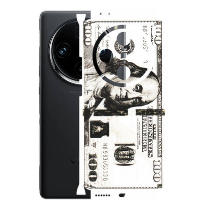 VIVO Z/V/X/T/U/S Series Phone Skins (All Models) - 100 Dollar Currency - Transparent Finish (T-01) Vivo X100 Pro