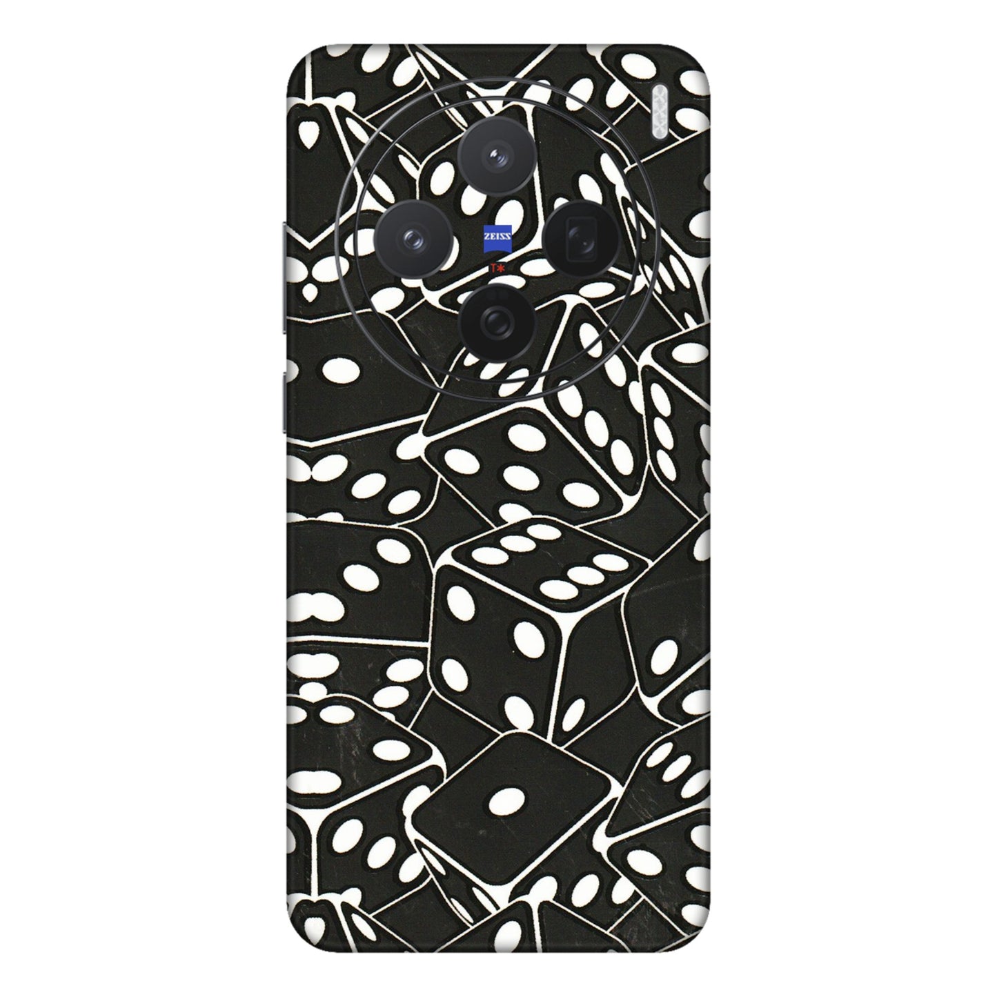 VIVO Z/V/X/T/U/S Series Phone Skins (All Models) - Big Black Dices - 3D Embossed Finish (L-106) Vivo X200 (5G)