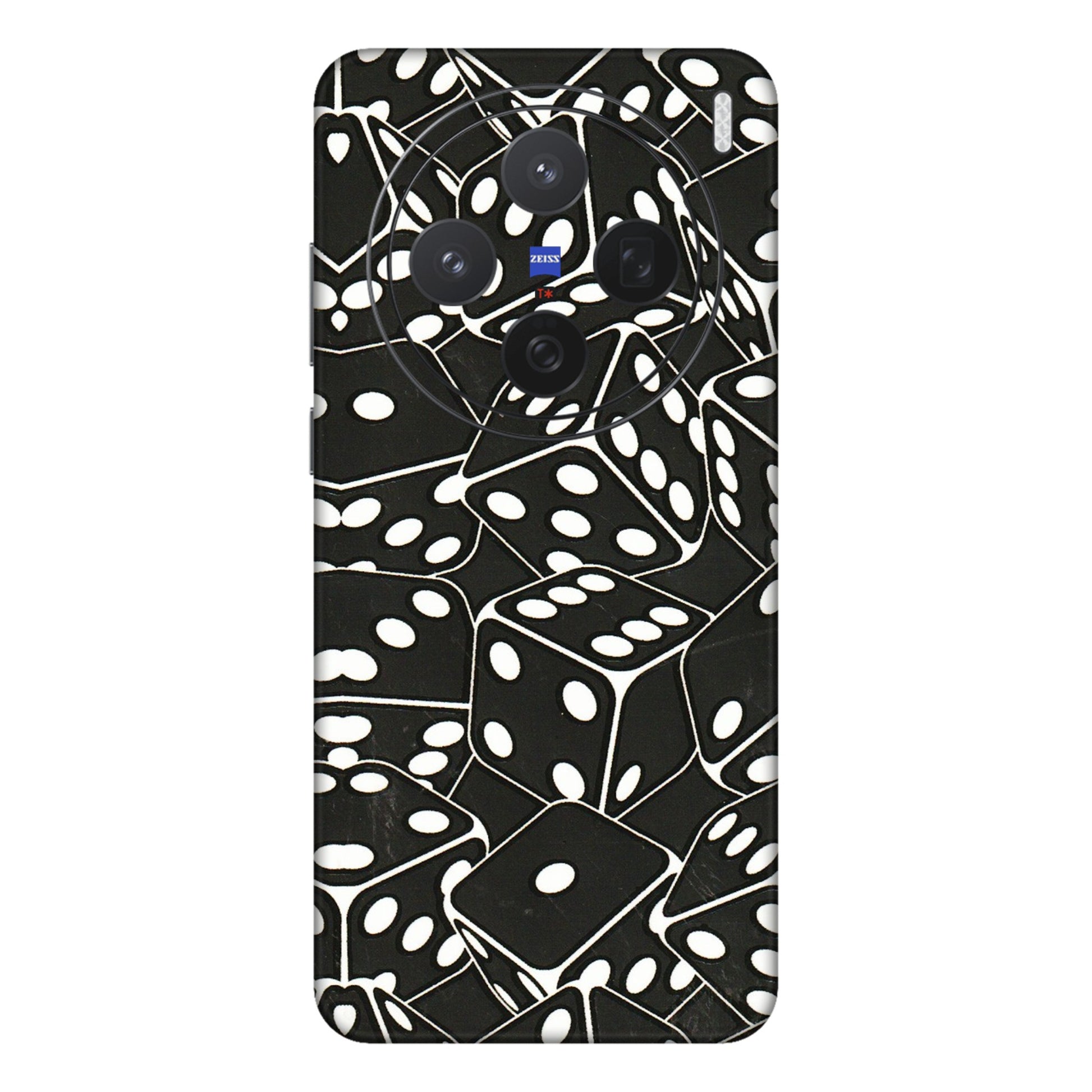 VIVO Z/V/X/T/U/S Series Phone Skins (All Models) - Big Black Dices - 3D Embossed Finish (L-106) Vivo X200 (5G)